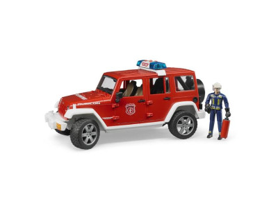 Модель Bruder Пожежний джип Wrangler Unlimited Rubicon із світовими та звуковими ефектами та фігуркою пожежника 1:16 (02528)