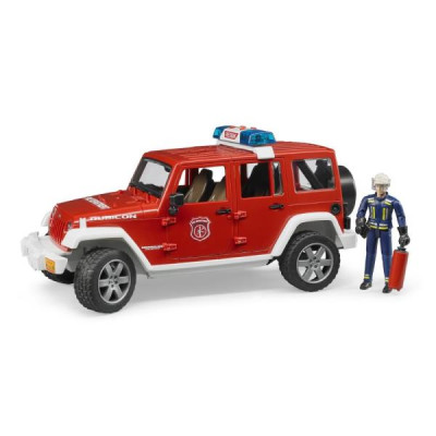 Модель Bruder Пожежний джип Wrangler Unlimited Rubicon із світовими та звуковими ефектами та фігуркою пожежника 1:16 (02528)