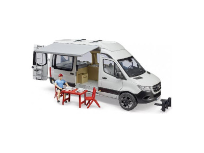 Автомодель Bruder Автомобіль MB Sprinter для кемпінгу з фігуркою 1:16 (02672)