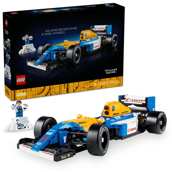 Конструктор LEGO Icons Williams Racing FW14B і Найджел Менселл 799 деталей (10353)