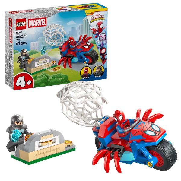 Конструктор LEGO Spidey Павук на мотоциклі проти Носорога 61 Деталь ( 11206 ) Конструктор LEGO Spidey Павук на мотоциклі проти Носорога 61 Деталь ( 11206 )