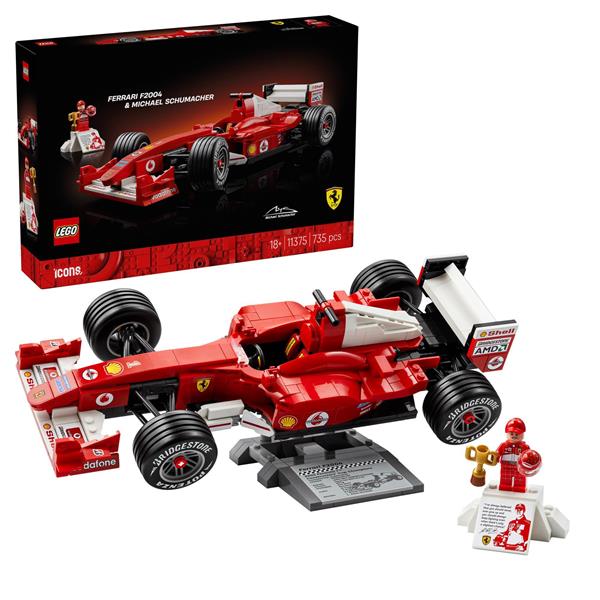 Конструктор LEGO® Icons Ferrari F2004 та Michael Schumacher 735 деталей (11375) Конструктор LEGO® Icons Ferrari F2004 та Michael Schumacher 735 деталей (11375)