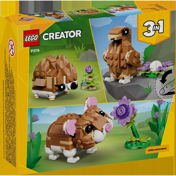 Конструктор LEGO Creator Чарівний хом'як з квіткою 166 Деталей (31376)