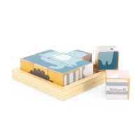 Дерев'яні кубики PolarB Звірята (44024) Дерев'яні кубики PolarB Звірята (44024)