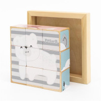 Дерев'яні кубики PolarB Звірята (44024) Дерев'яні кубики PolarB Звірята (44024)