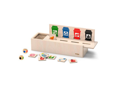Дерев'яний сортер-гра Viga Toys Сортування сміття (44504) Дерев'яний сортер-гра Viga Toys Сортування сміття (44504)