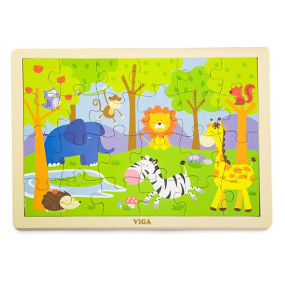 Деревяний пазл Viga Toys Звірята 24 ел. (50198)