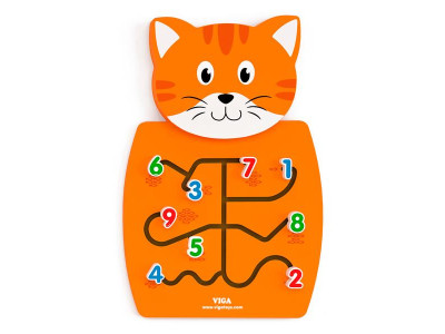 Бізіборд Viga Toys Котик із цифрами (50676) Бізіборд Viga Toys Котик із цифрами (50676)