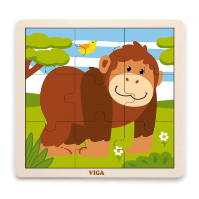 Деревяний пазл Viga Toys Мавпочка 9 ел. (51440)