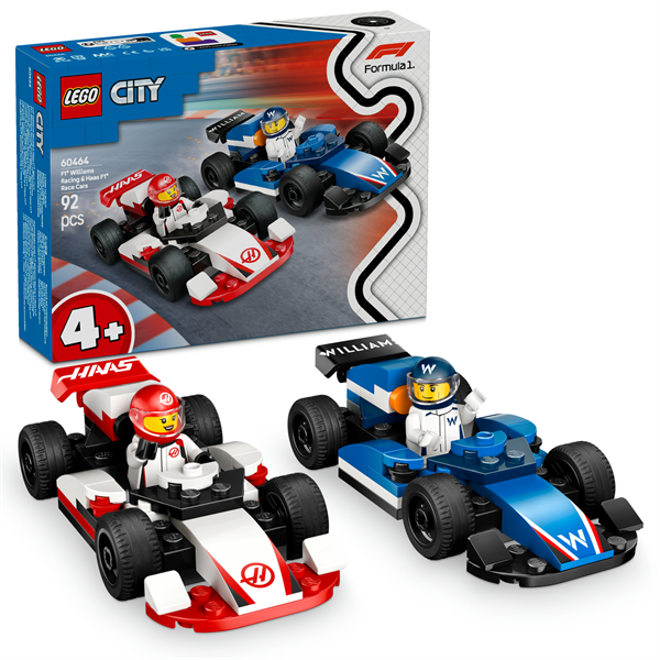 Конструктор LEGO City Автомобілі для перегонів F1 команд Williams Racing та Haas F1, 92 деталі (60464) Конструктор LEGO City Автомобілі для перегонів F1 команд Williams Racing та Haas F1, 92 деталі (60464)