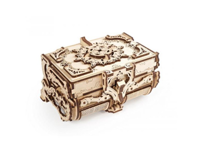 Дерев'яний механічний 3D конструктор Ugears Антикварна шкатулка (70089)