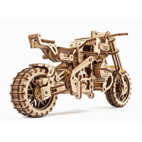 Дерев'яний механічний 3D конструктор Ugears Мотоцикл Scramber з коляскою (70137) Дерев'яний механічний 3D конструктор Ugears Мотоцикл Scramber з коляскою (70137)