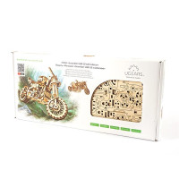 Дерев'яний механічний 3D конструктор Ugears Мотоцикл Scramber з коляскою (70137) Дерев'яний механічний 3D конструктор Ugears Мотоцикл Scramber з коляскою (70137)