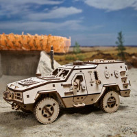 Дерев'яний механічний 3D конструктор Ugears Бойова машина Дозор-Б (70190)