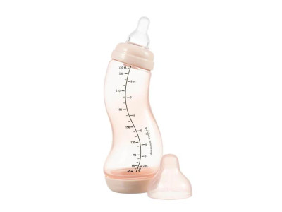 Антиколікова пляшечка Difrax S-bottle Natural із силіконовою соскою 250 мл рожевий (706 Blossom)