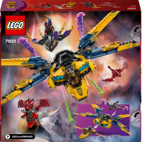 Конструктор LEGO NINJAGO Суперштормовий реактивний літак Рас та Арін 510 деталей (71833)