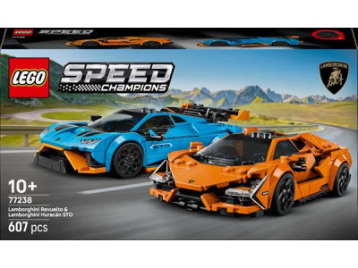 Конструктор LEGO Speed Champions Lamborghini Revuelto і Huracan STO 607 деталей (77238)