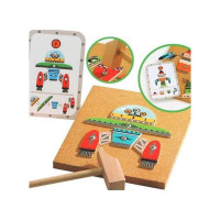 Дерев'яна аплікація Djeco Роботи з молоточком (DJ06646)