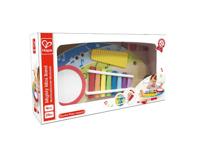 Дитячий ксилофон Hape Мініоркестр 5 в 1 (E0612) Дитячий ксилофон Hape Мініоркестр 5 в 1 (E0612)