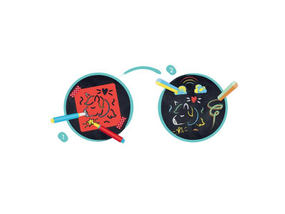 Набір для малювання Hape Трафарети з крейдою (E1068)