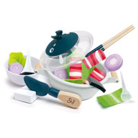 Дитячий кухонний набір Hape Посуд із продуктами (E3198)