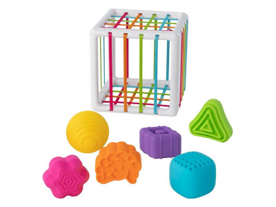 Сортер-куб зі стінками-шнурочками Fat Brain Toys InnyBin (F251ML)