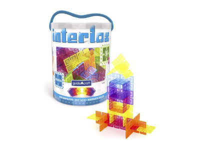 Конструктор Guidecraft Interlox Squares Квадрати, 96 деталей (G16835)