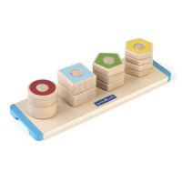 Дерев'яна логічна пірамідка Guidecraft Manipulatives Фігури на різьбі (G6901) Дерев'яна логічна пірамідка Guidecraft Manipulatives Фігури на різьбі (G6901)