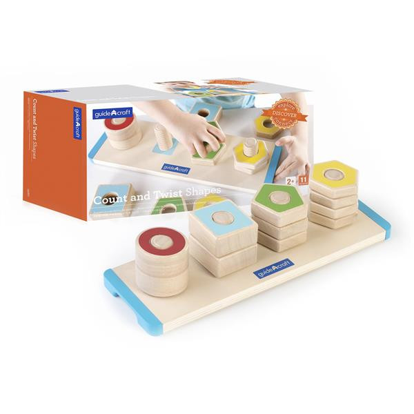 Дерев'яна логічна пірамідка Guidecraft Manipulatives Фігури на різьбі (G6901) Дерев'яна логічна пірамідка Guidecraft Manipulatives Фігури на різьбі (G6901)