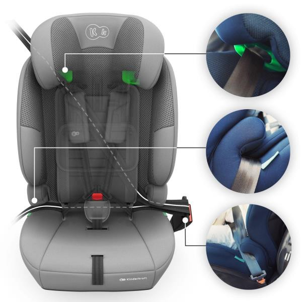 Автокрісло Kinderkraft Comfort Up 2 Plus i-Size сірий (KCCOUP02GRYPL00)