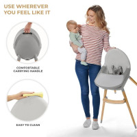 Стільчик для годування 2 в 1 Kinderkraft Fini 2 сірий (KHFINI02GRY0000) Стільчик для годування 2 в 1 Kinderkraft Fini 2 сірий (KHFINI02GRY0000)