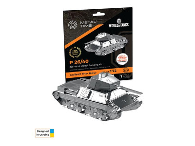 Колекційна модель-конструктор Metal Time World of Tanks танк P 26/40 (MT062)
