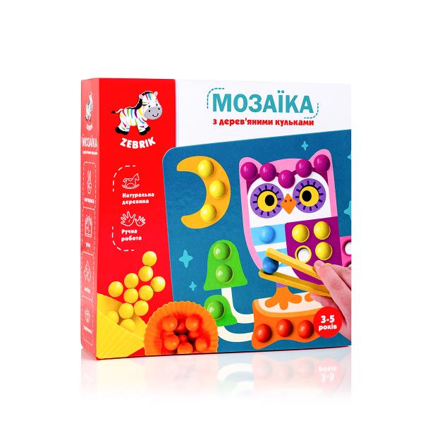 Мозаїка дерев'яна Vladi Toys Доповни картинку кульками (ZB2002-08)