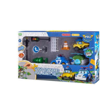 Ігровий набір Robocar Poli GoGo Міська серія Полі, Баккі, Хеллі (ZR-912)