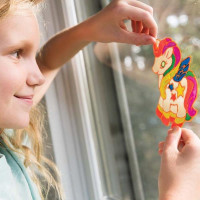 Набір для вітражів із фарбами 4M Єдинороги (00-04735) Набір для вітражів із фарбами 4M Єдинороги (00-04735)