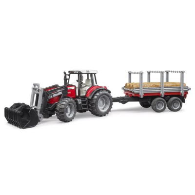 Модель Bruder Трактор Massey Ferguson із причепом 1:16 (02046)