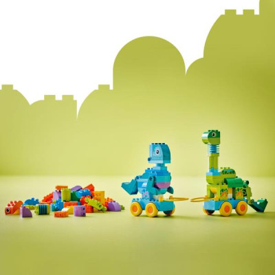 Конструктор LEGO DUPLO Town Динозаври на колесах 3 в 1, 108 деталей (10451)