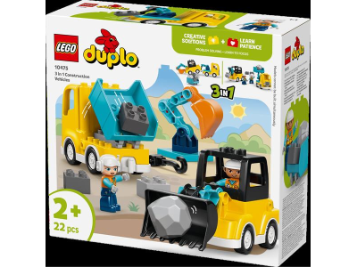 Конструктор LEGO DUPLO Town 3-в-1 Будівельна техніка 22 Деталі (10475)