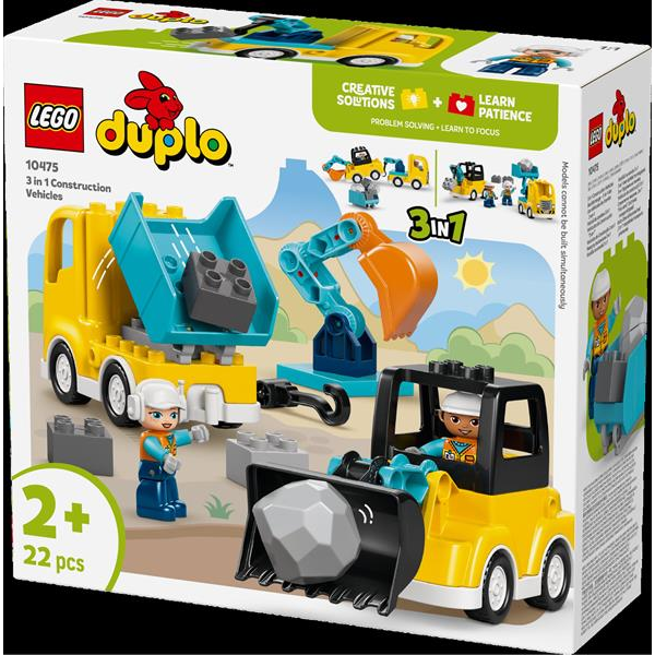 Конструктор LEGO DUPLO Town 3-в-1 Будівельна техніка 22 Деталі (10475)