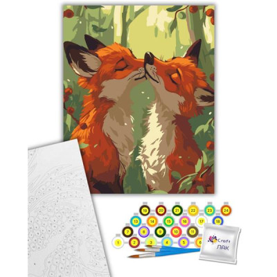 Картина за номерами ArtCraft Ніжні лисички 40х50 см (11690-AC)