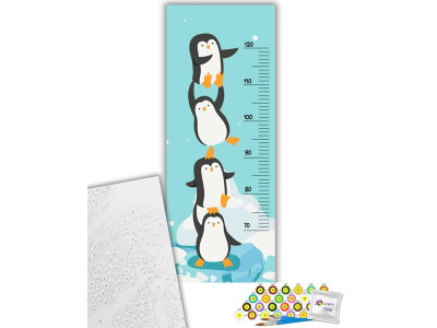 Ростомір-картина за номерами ArtCraft Пінгвінчики 30х80 см (15128-AC)