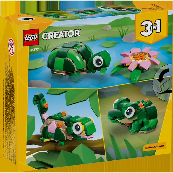Конструктор LEGO Creator Черепаха з квіткою водяної лілії 124 Деталі ( 31377 )