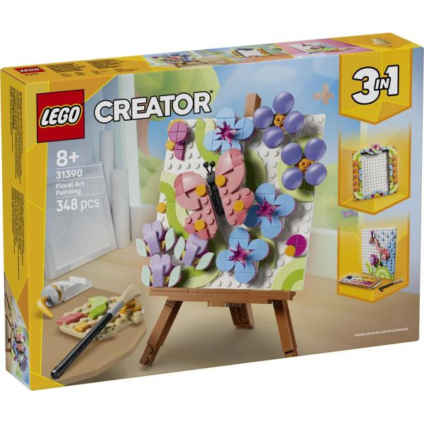 Конструктор LEGO® Creator 3 в 1 Декоративний живопис «Квіткове мистецтво», 348 деталі (31390)