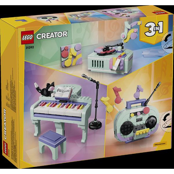 Конструктор LEGO® Creator 3 в 1 Музичний декор «Фортепіано з котом», 485 деталей (31392) Конструктор LEGO® Creator 3 в 1 Музичний декор «Фортепіано з котом», 485 деталей (31392)