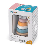 Дерев'яна пірамідка PolarB Білий ведмедик-неваляшка (44005) Дерев'яна пірамідка PolarB Білий ведмедик-неваляшка (44005)