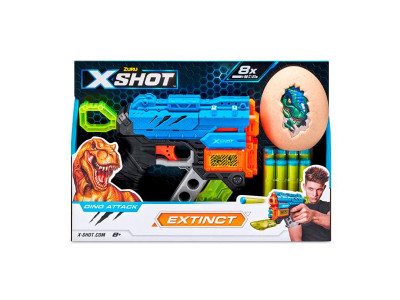 Швидкострільний бластер X-Shot Dino Extinct New 1 яйце 8 патронів (4870R) Швидкострільний бластер X-Shot Dino Extinct New 1 яйце 8 патронів (4870R)