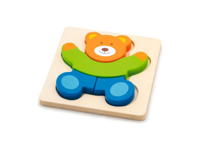 Дерев'яний мініпазл Viga Toys Ведмедик (50169)