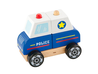 Дерев'яна пірамідка Viga Toys Поліцейська машинка (50201FSC) Дерев'яна пірамідка Viga Toys Поліцейська машинка (50201FSC)