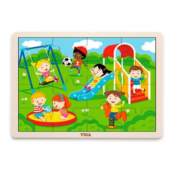 Дерев'яний пазл Viga Toys Парк розваг, 16 ел. (51454) Дерев'яний пазл Viga Toys Парк розваг, 16 ел. (51454)