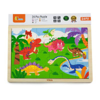 Деревяний пазл Viga Toys Динозаври 24 ел. (51460)